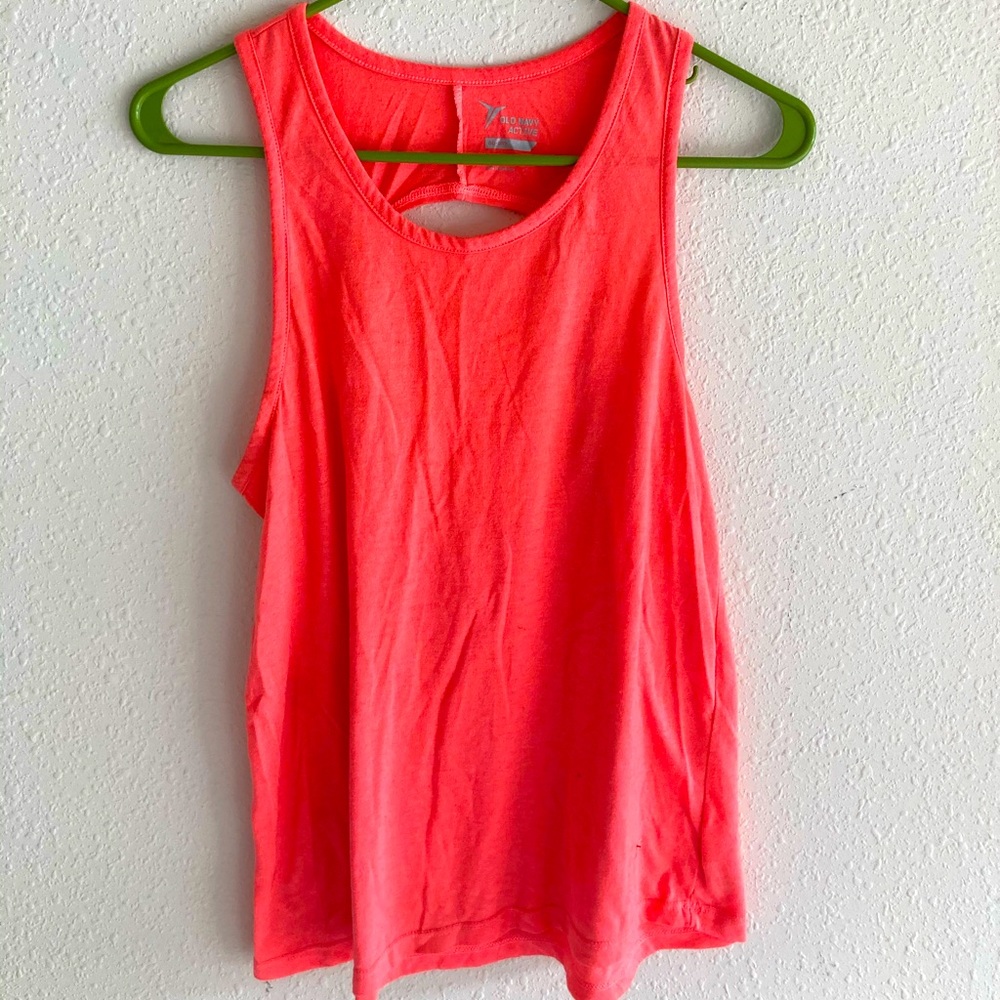 Pink/orange bright active tank